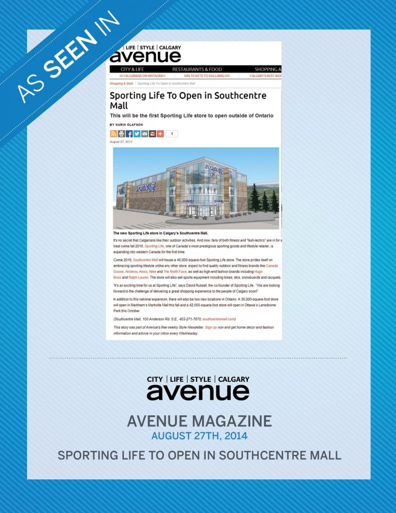 Avenue Magazine – August 27th, 2014